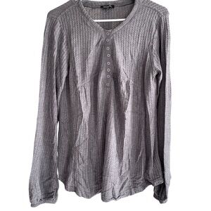 Mittoshop Charcoal Long Sleeve Henley Tee